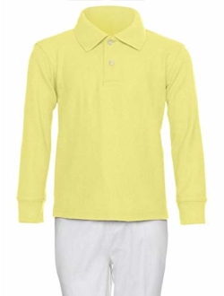 AKA Boys Wrinkle-Free Polo Shirt - Pique Chambray Collar Comfortable Quality