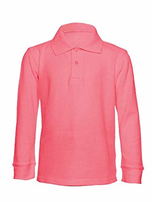 AKA Boys Wrinkle-Free Polo Shirt - Pique Chambray Collar Comfortable Quality