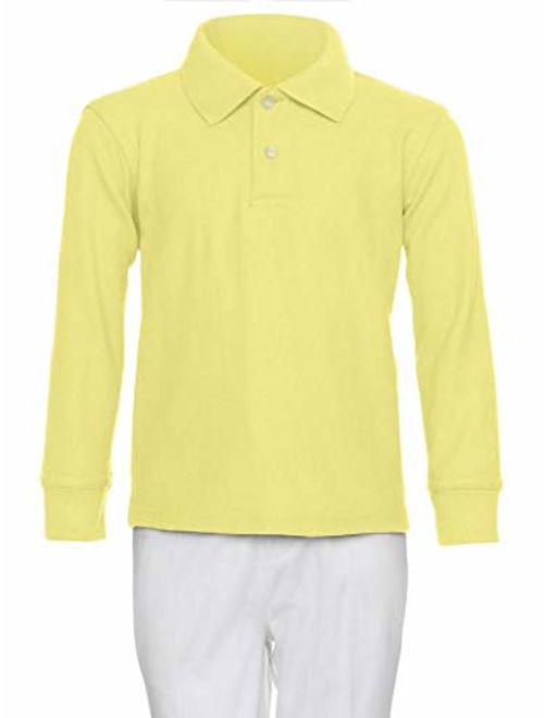 AKA Boys Wrinkle-Free Polo Shirt - Pique Chambray Collar Comfortable Quality