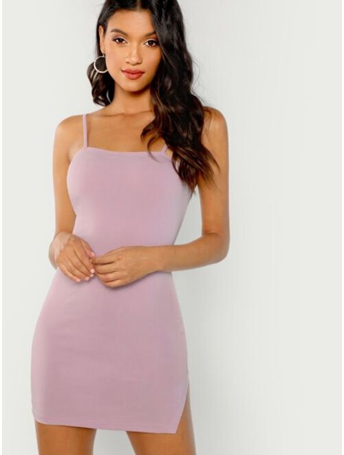 Shein Split Side Fitted Cami Dress