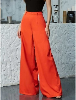 Double Crazy Zip Back Wide Leg Pants