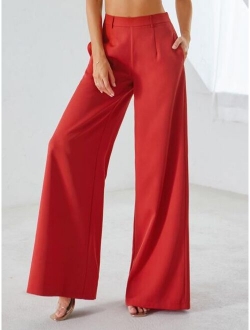 Double Crazy Zip Back Wide Leg Pants