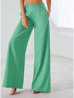 Double Crazy Zip Back Wide Leg Pants