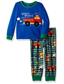 Peas & Carrots Boys' Toddler 2 Piece Soft Knit Flannel Pajama Set