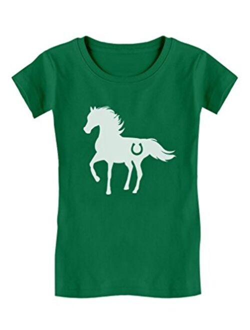 Tstars - Gift for Horse Lover - Love Horses Girls' Fitted Kids T-Shirt