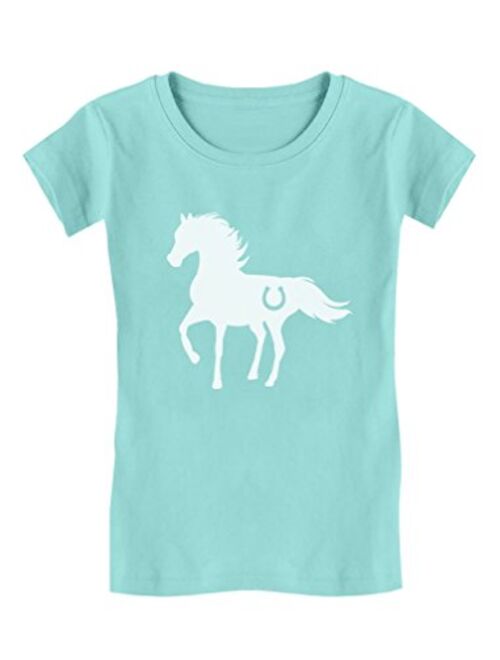 Tstars - Gift for Horse Lover - Love Horses Girls' Fitted Kids T-Shirt