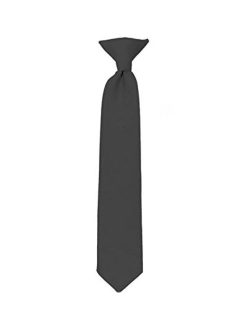 NYFASHION101 Boys' Kids' Children's Smooth Satin Solid Clip On Tie