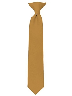 NYFASHION101 Boys' Kids' Children's Smooth Satin Solid Clip On Tie