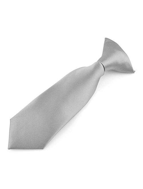 Moda Di Raza - Boy's NeckTie Solid Color Clipon Polyester Tie - Many Colors