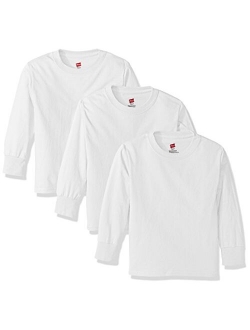 Big Boys' Tagless Long Sleeve Tee (Pack of 3)