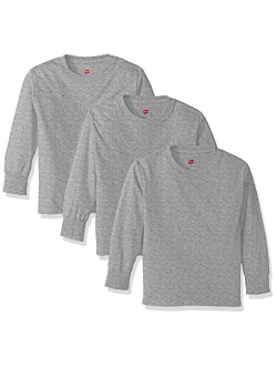 Big Boys' Tagless Long Sleeve Tee (Pack of 3)