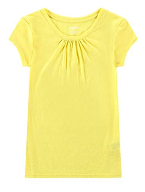 Bienzoe Girl's School Uniform Breathable Quick Dry T-Shirt 3PCS Pack