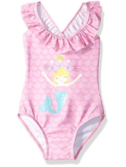 Flap Happy Girls' Toddler UPF 50+ Mindy Crossback Swimsuit