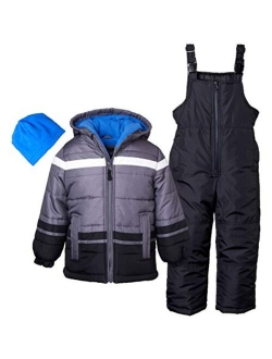 Sportoli Boys' Kids Winter Snowboard Skiing Parka Jacket & Snow Bib Snowsuit Set