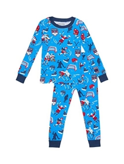 Little Blue House by Hatley Boys' Long Sleeve Printed Pajama Set