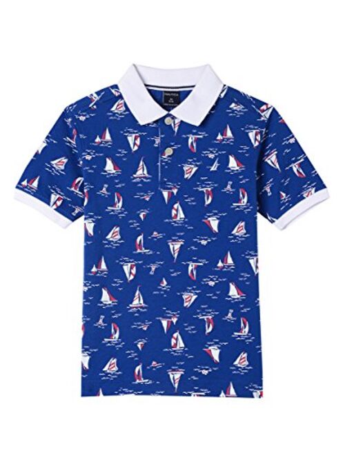 Nautica Boys' Short Sleeve Colorblock Deck Shirt