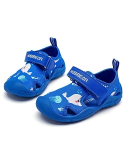 HOBIBEAR Boys Girls Water Shoes Quick Dry Closed-Toe Aquatic Sport Sandals Toddler/Little Kid