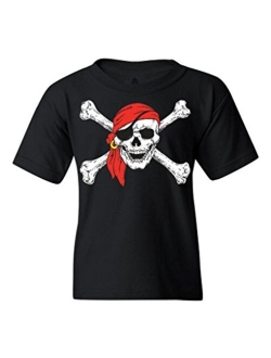 shop4ever Pirate Skull & Crossbones Youth's T-Shirt Pirate Flag Shirts