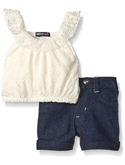 Girls' Knit Top and Short Set