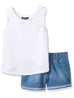 Girls' Knit Top and Short Set