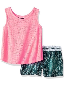 Girls' Knit Top and Short Set