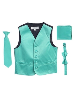 Boys 4pc Satin Formal Vest Set