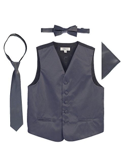 Boys 4pc Satin Formal Vest Set