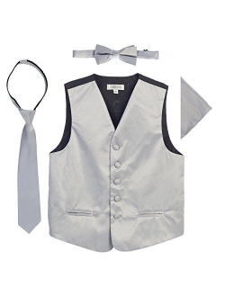 Boys 4pc Satin Formal Vest Set