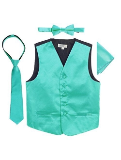 Boys 4pc Satin Formal Vest Set