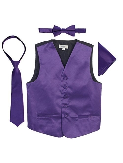 Boys 4pc Satin Formal Vest Set