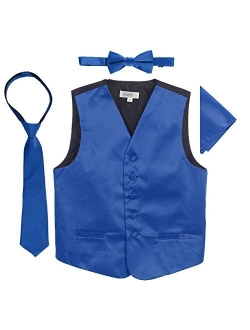 Boys 4pc Satin Formal Vest Set