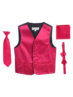 Boys 4pc Satin Formal Vest Set