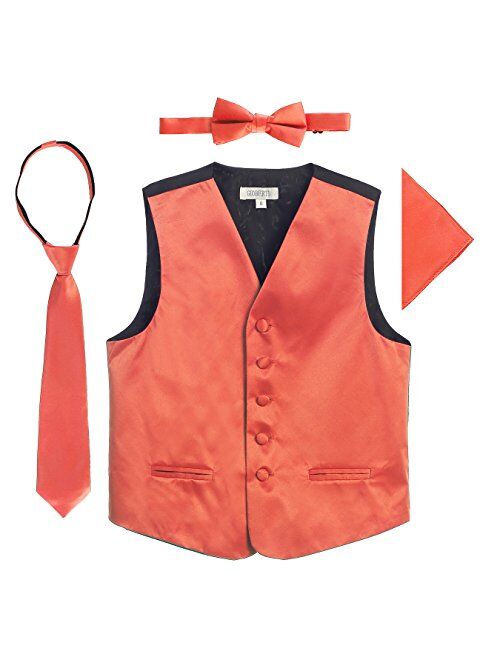 Gioberti Boys 4pc Satin Formal Vest Set