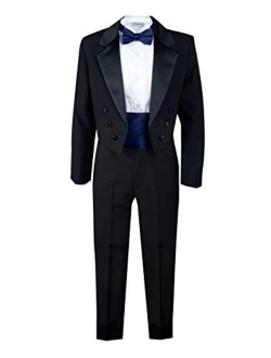 Boys' Black Classic Tuxedo with Tail