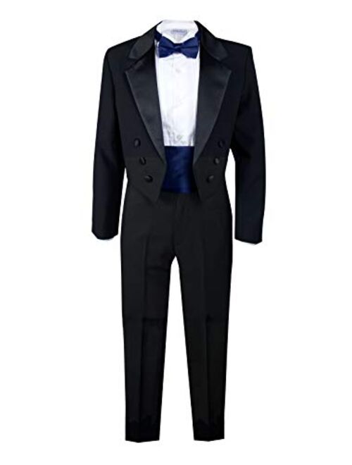 Spring Notion Boys' Black Classic Tuxedo with Tail