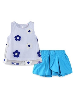 Mud Kingdom Little Girls Outfits Summer Holiday Sunflower