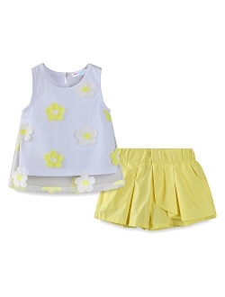 Mud Kingdom Little Girls Outfits Summer Holiday Sunflower