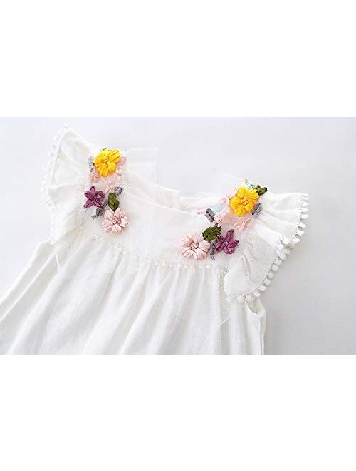 Mud Kingdom Little Girls Outfits Summer Holiday Sunflower