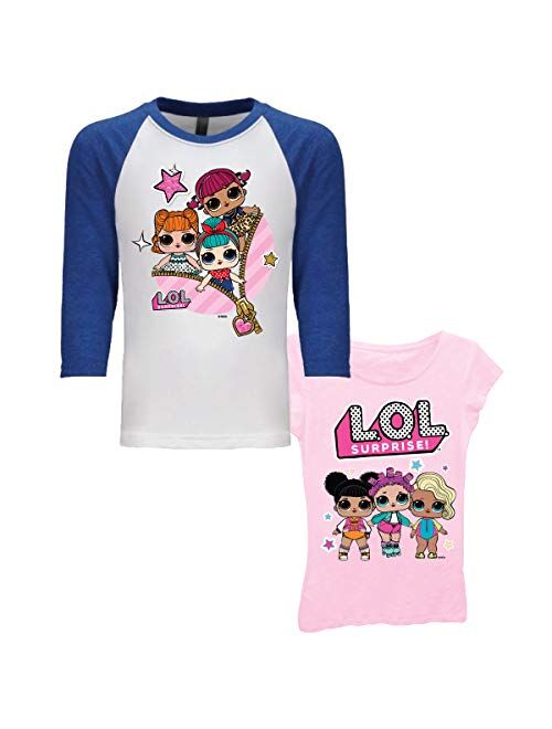 L.O.L. Surprise! Girls' 2 Pack T-Shirt Bundle