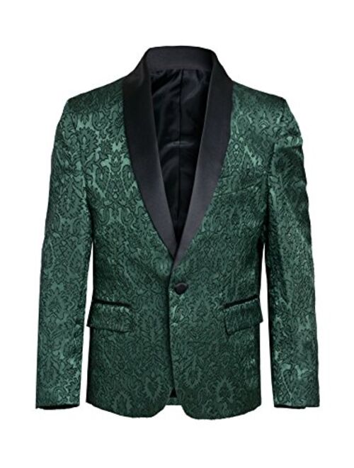 Boys Premium Paisley Patterned and Solid Shawl Lapel Tuxedos - Many Colors