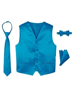 Boys' 4-Piece Satin Tuxedo Vest Set