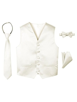 Boys' 4-Piece Satin Tuxedo Vest Set