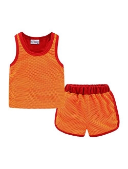 Mud Kingdom Little Boys Holiday Outfits Summer Tank Tops and Shorts