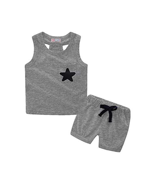 Mud Kingdom Little Boys Holiday Outfits Summer Tank Tops and Shorts