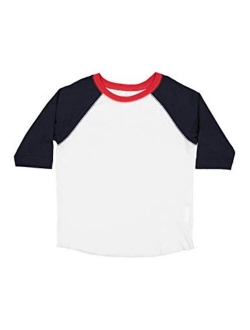 RABBIT SKINS Toddler Fine Jersey Raglan 3/4 Sleeve Baseball Tee