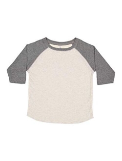 RABBIT SKINS Toddler Fine Jersey Raglan 3/4 Sleeve Baseball Tee