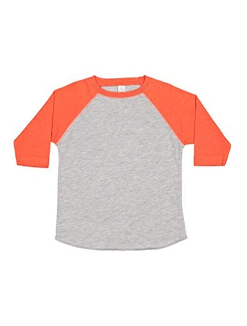 RABBIT SKINS Toddler Fine Jersey Raglan 3/4 Sleeve Baseball Tee