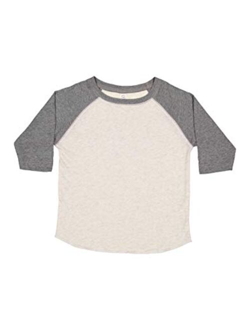 RABBIT SKINS Toddler Fine Jersey Raglan 3/4 Sleeve Baseball Tee