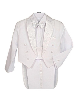 Dressy Daisy Boys' Classic Tuxedo w/Tail 5 Pcs Set Formal Suits Wedding Outfit 001