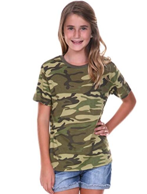 Kavio! Youth Camouflage Crew Neck Short Sleeve Tee